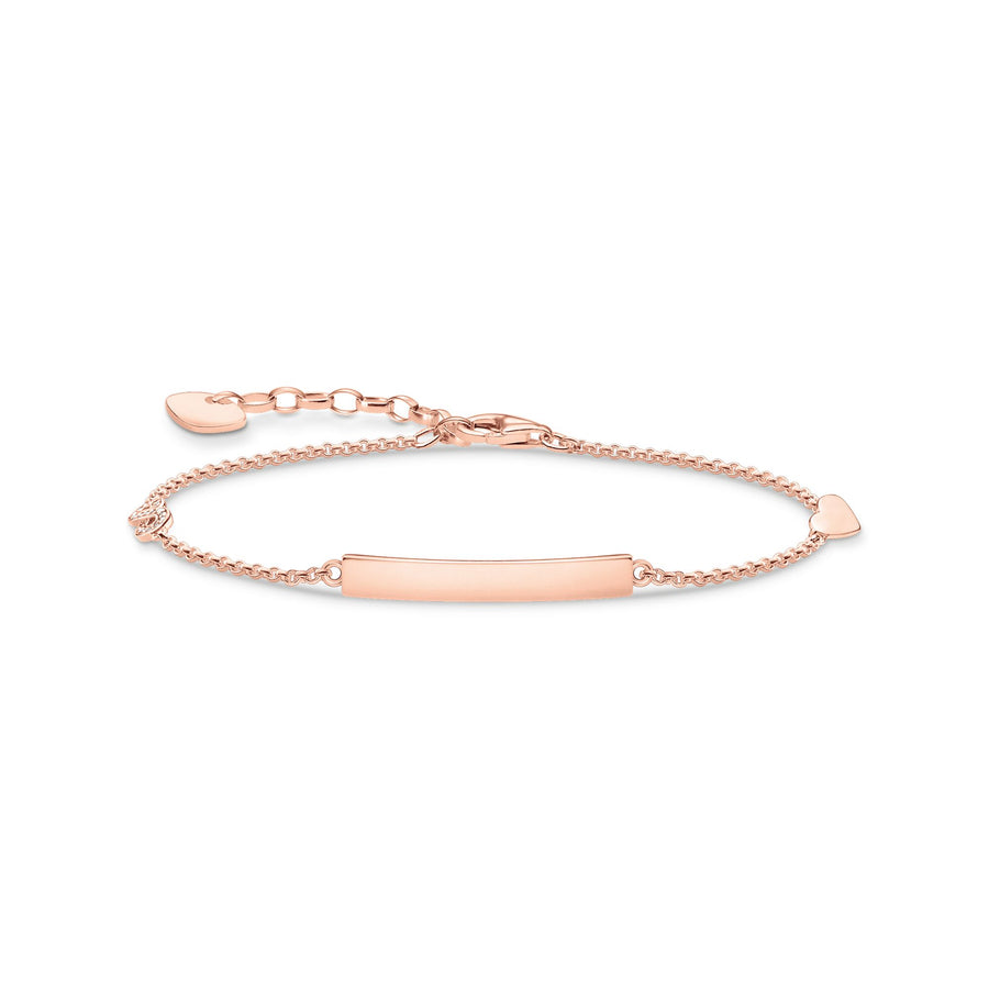 Bracelet classique avec cœur & infinité or rose