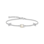 Bracelet perle avec étoiles argent