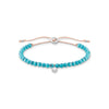 Bracelet perles de turquoise avec pierre blanche