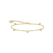 Bracelet blanche pierres or