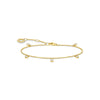 Bracelet blanche pierres or