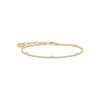 Bracelet blanche pierres or