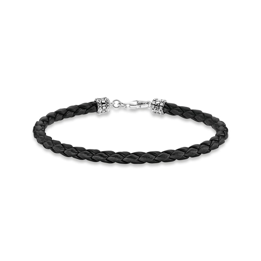 Bracelet en cuir noir