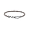 Bracelet en cuir gris