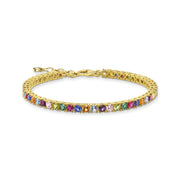Bracelet pierres colorées or