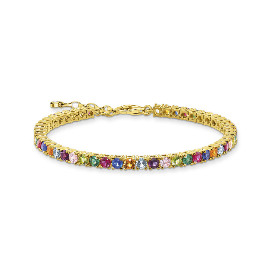 Bracelet pierres colorées or