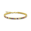 Bracelet pierres colorées or