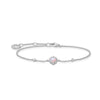 Bracelet vintage pierre de couleur opale rose chatoyant