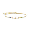 Bracelet pierres colorées or