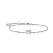 Bracelet papillon pierres blanches