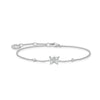 Bracelet papillon pierres blanches