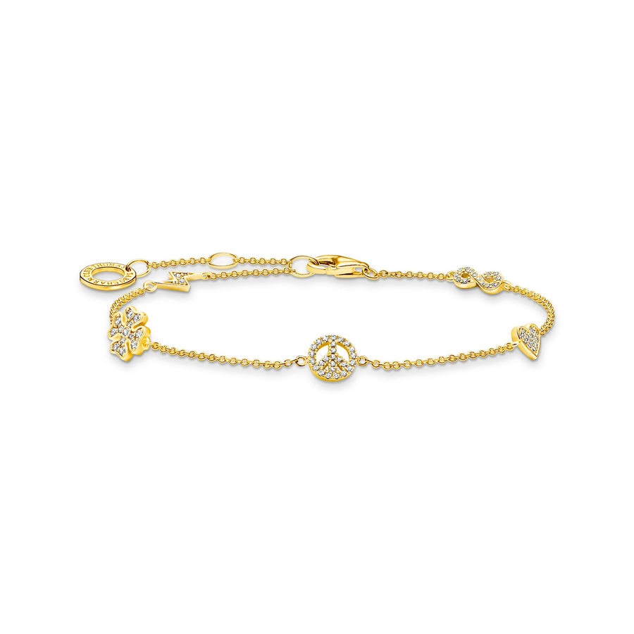 Bracelet vec symboles or