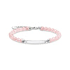 Bracelet rose perles argent