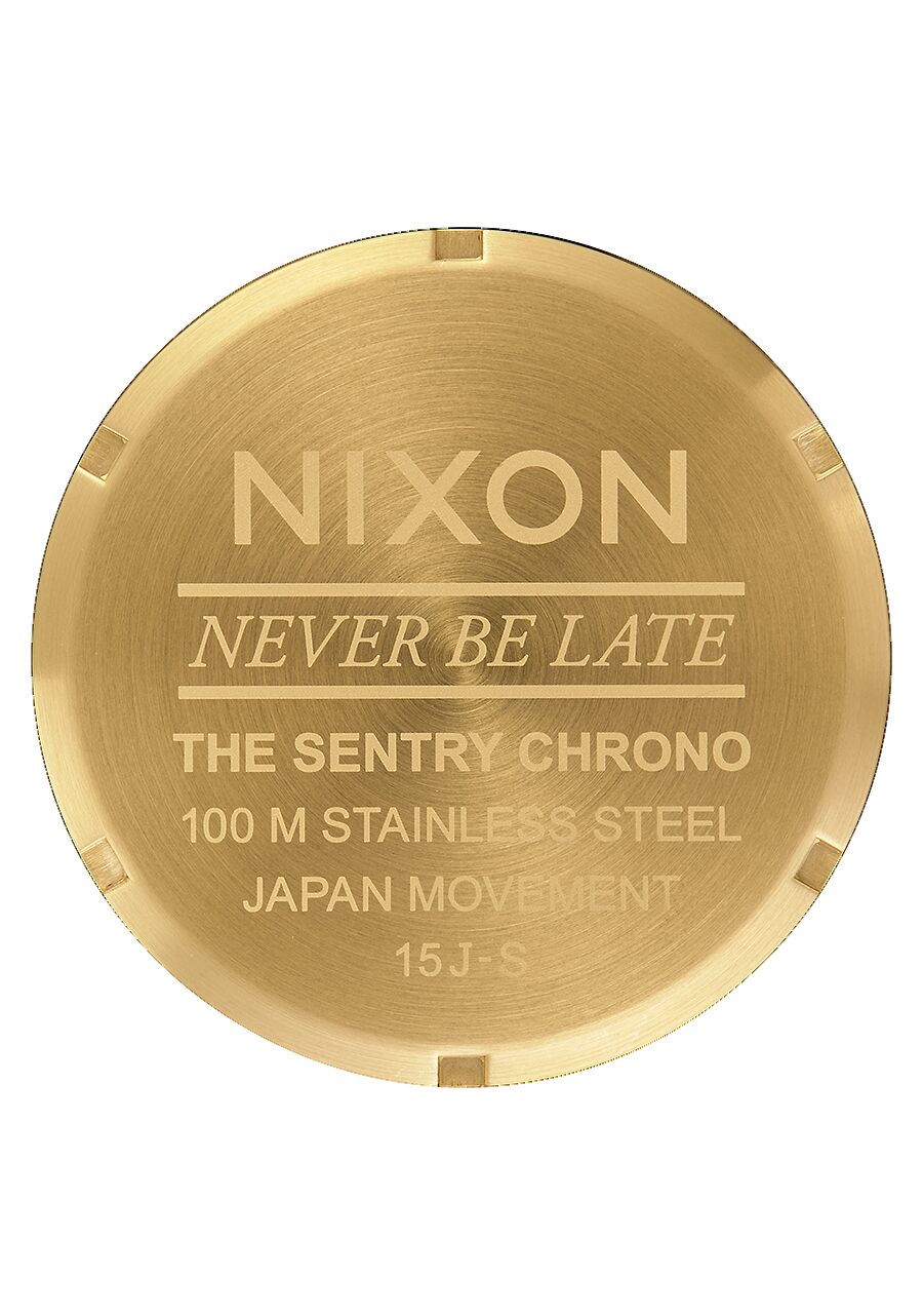 NIXON Sentry Chrono Or Fond Noir 42mm