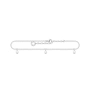 Chaîne de cheville médailles argent