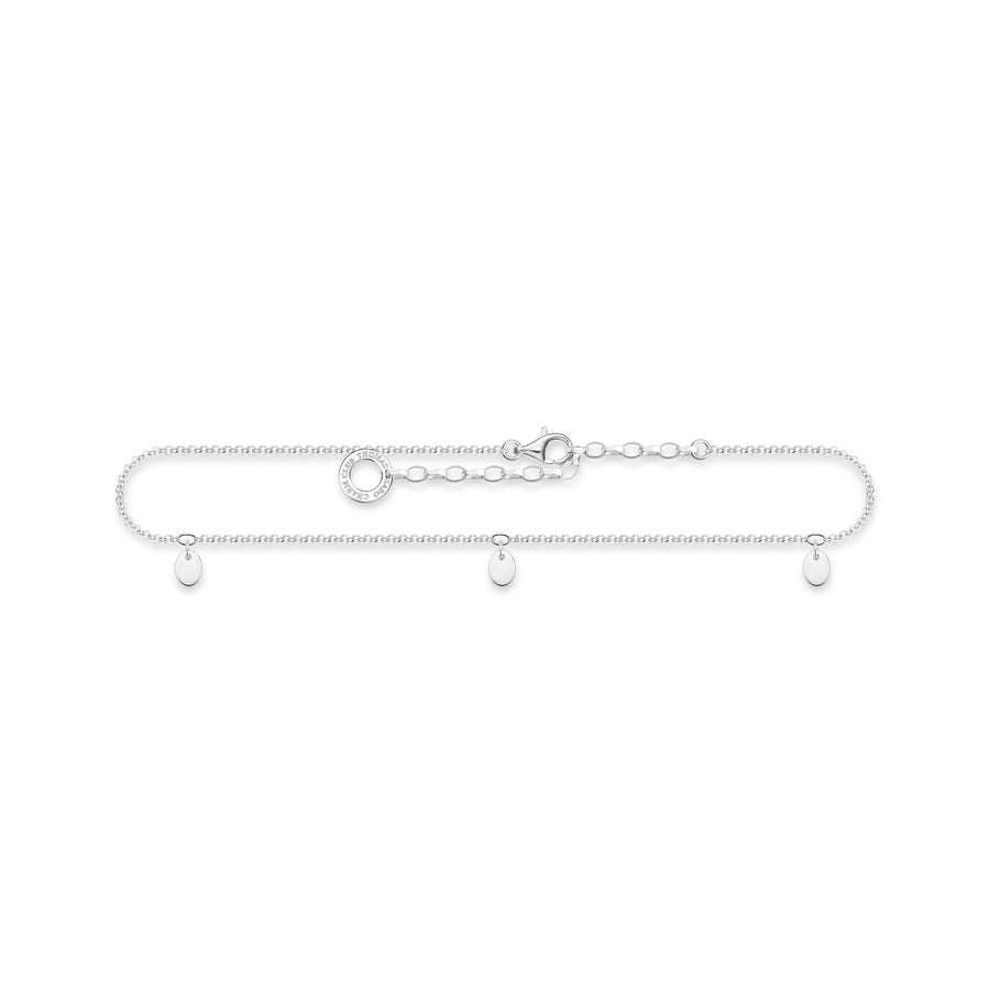 Chaîne de cheville médailles argent