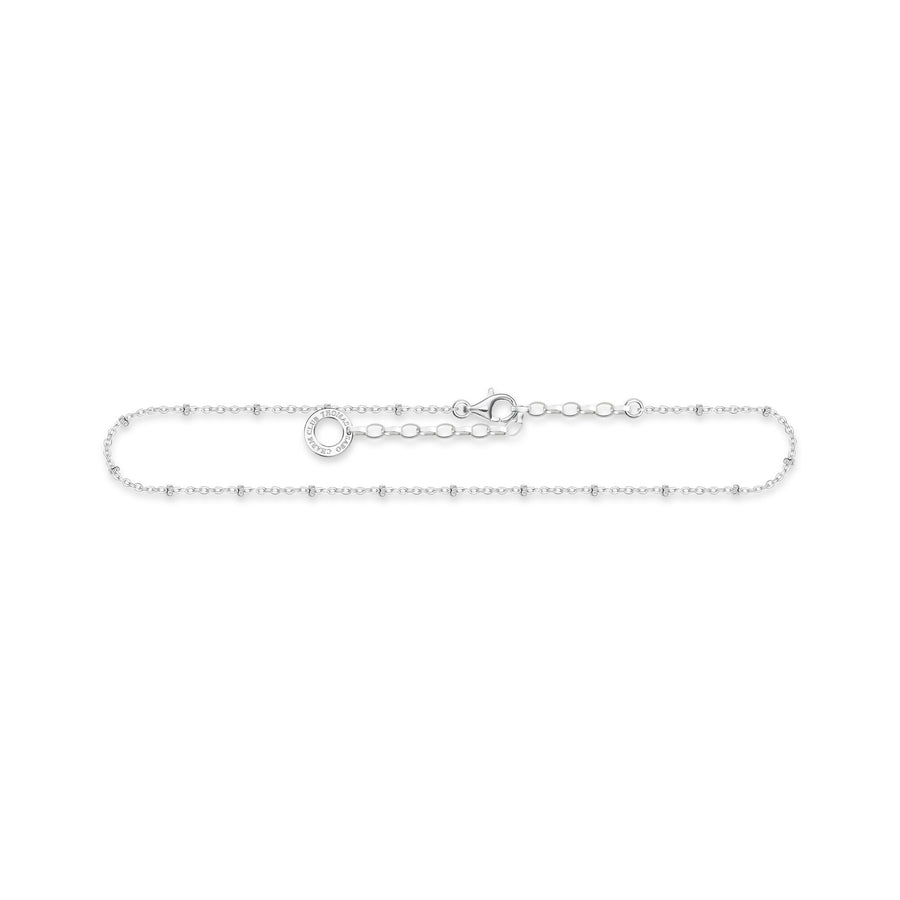Chaîne de cheville dots argent