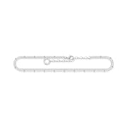 Chaîne de cheville argent double