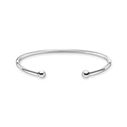 Bracelet jonc perles avec pierre