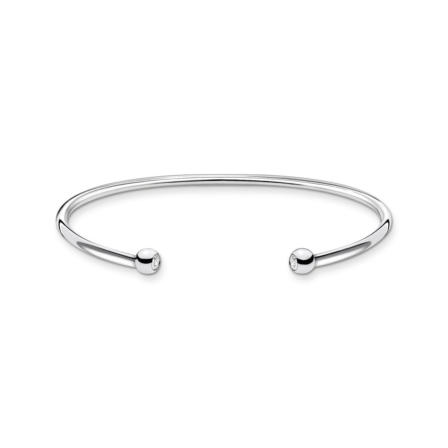 Bracelet jonc perles avec pierre