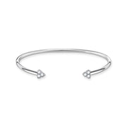 Bracelet jonc pierres blanches