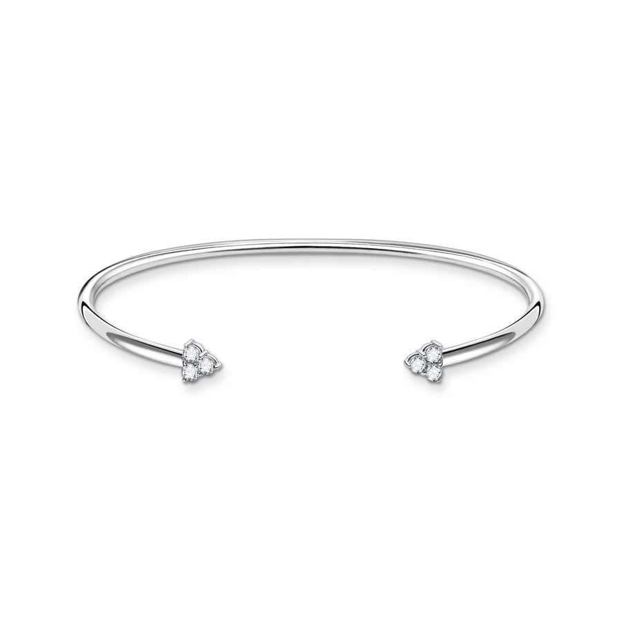 Bracelet jonc pierres blanches
