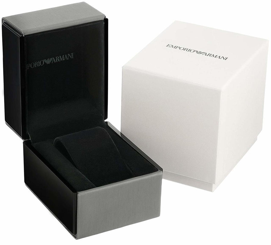 EMPORIO ARMANI Montre Luigi noir avec à trois aiguilles