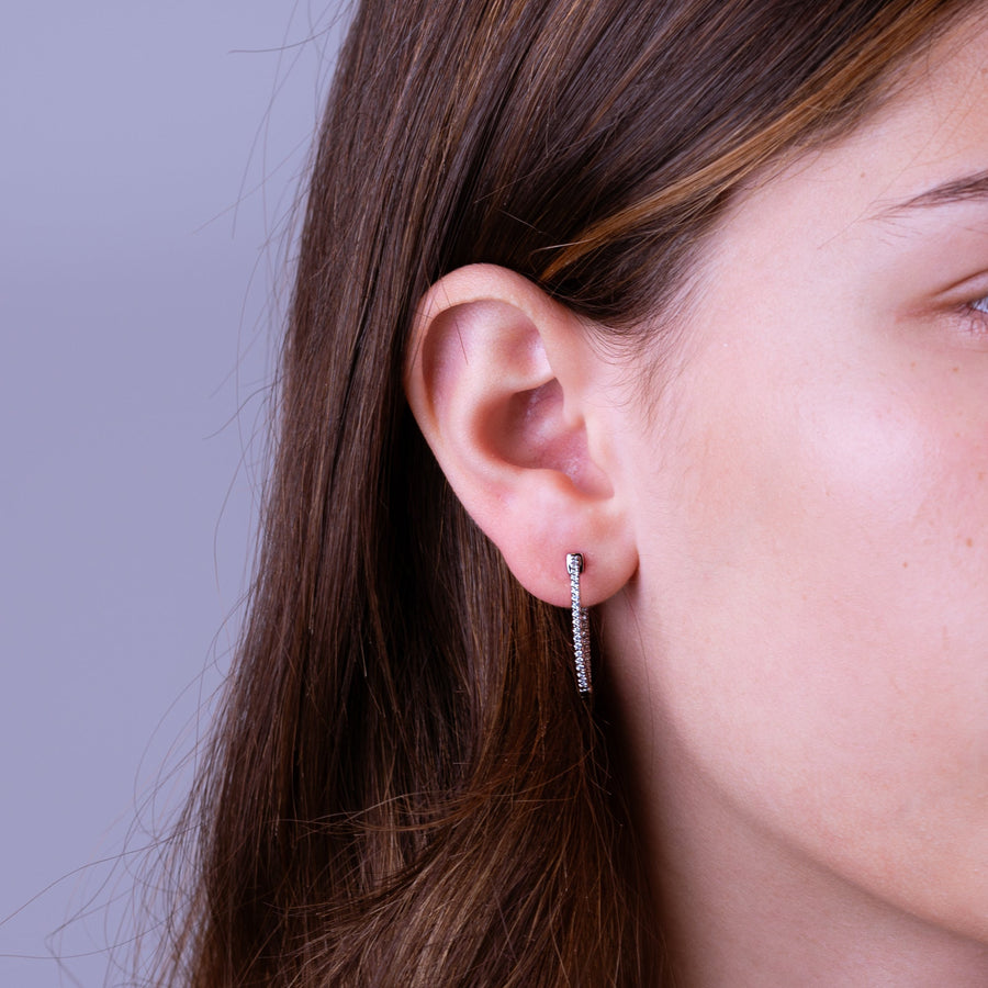 Inside Out Diamond Hoop Earrings