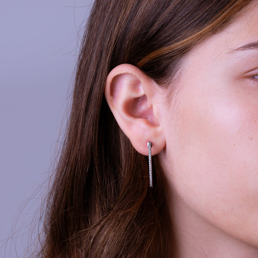 Inside Out Diamond Hoop Earrings