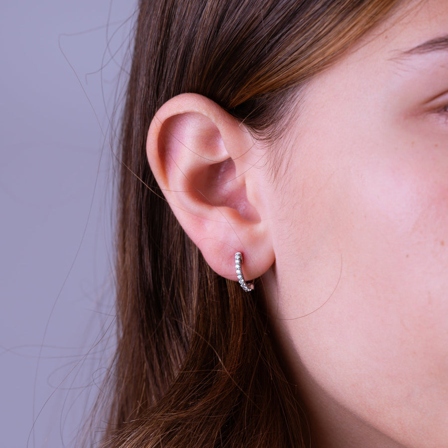 Diamond Huggie Earrings