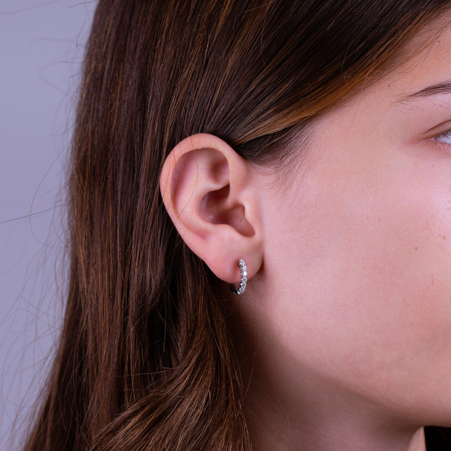 Diamond Huggie Earrings
