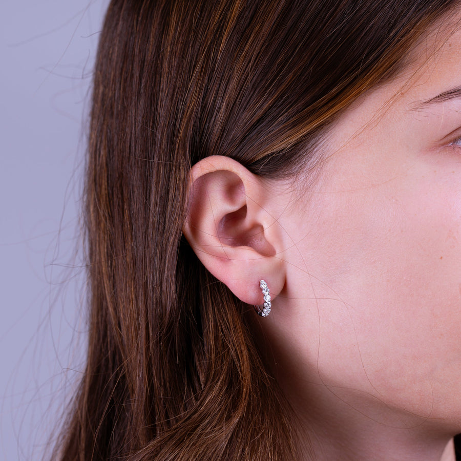 Diamond Huggie Earrings