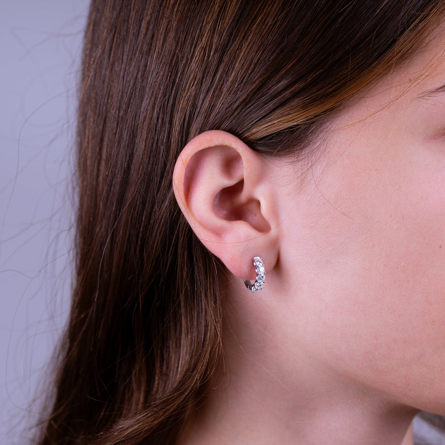 Diamond Huggie Earrings
