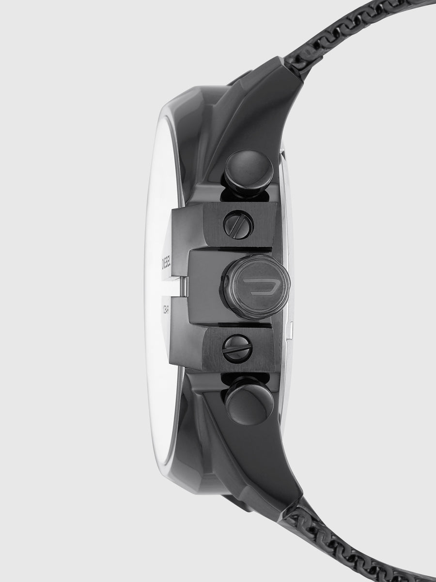 DIESEL Montre Mega Chief Cuir à trois aiguilles
