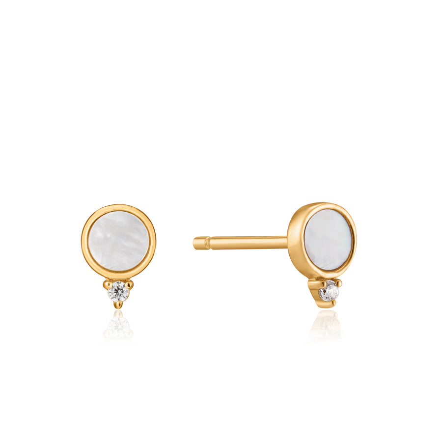 Clous d'oreilles Nacre de Perle ou Turquoise