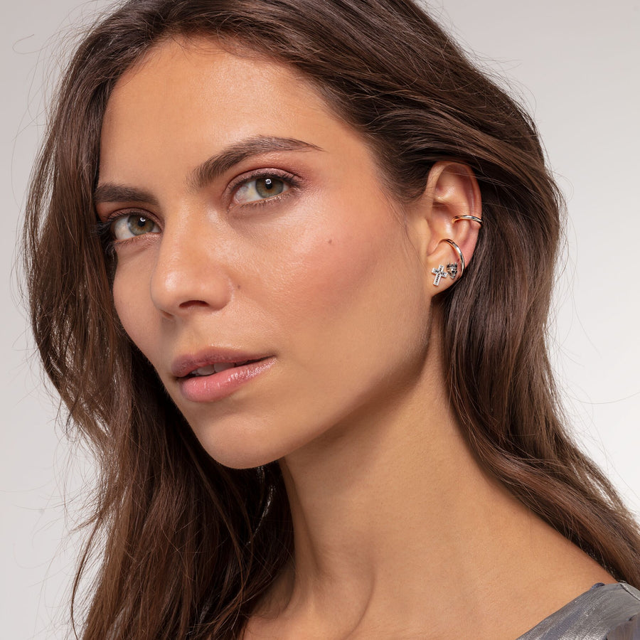 Petites manchettes d’oreilles argent