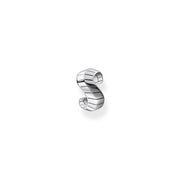 Manchette d’oreille unique peau de serpent argent