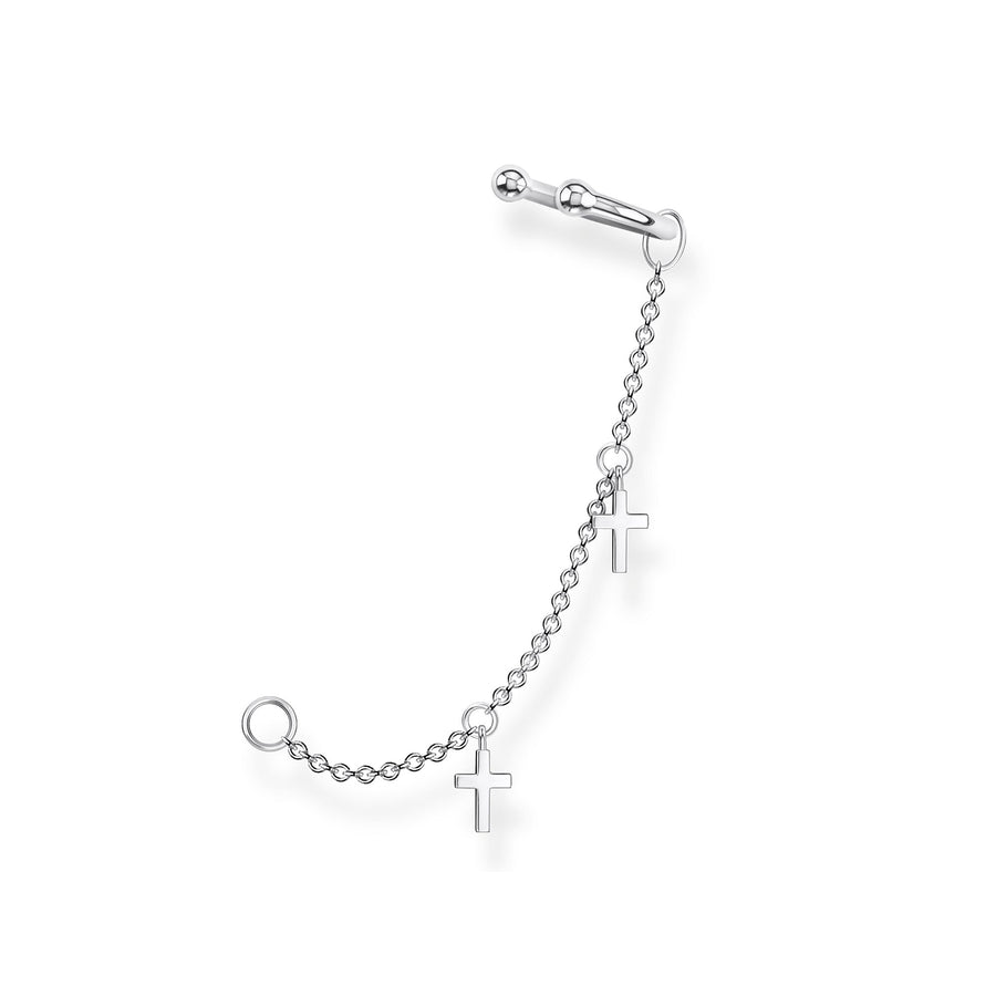 Manchette d’oreille unique croix