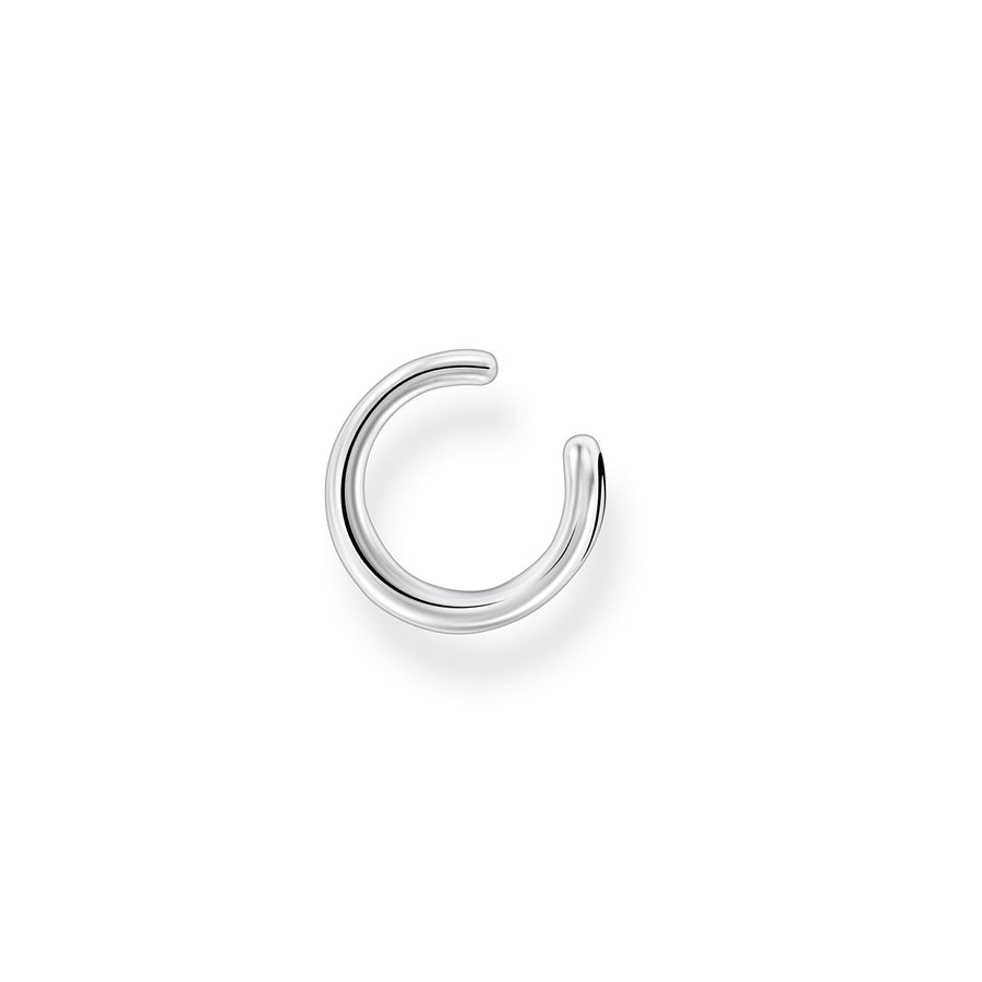Manchette d’oreille unique argent double