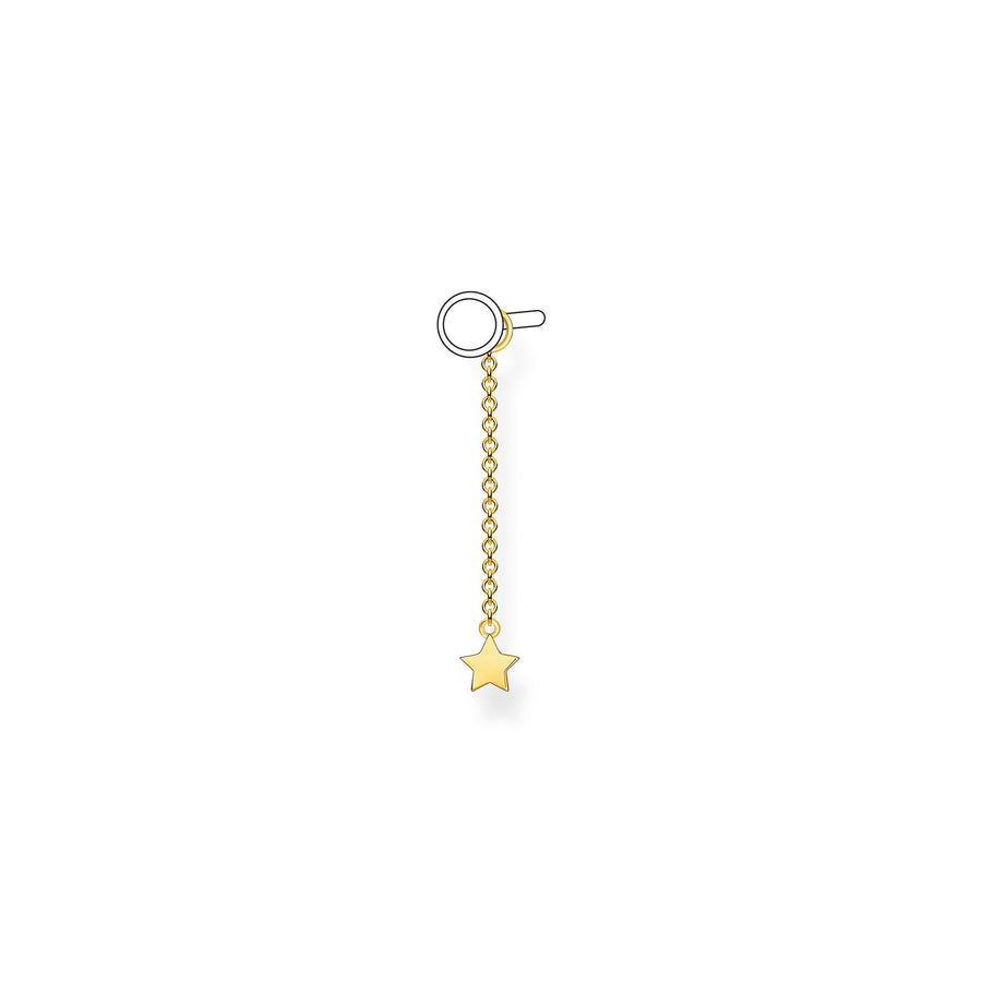 Pendentif pour boucle d'oreille unique étoile or