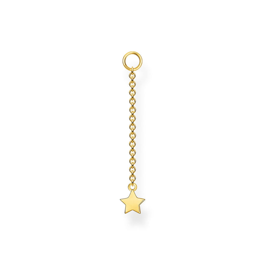 Pendentif pour boucle d'oreille unique étoile or