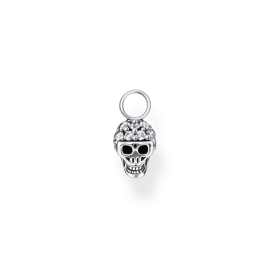 Pendentif pour boucle d'oreille unique tête de mort