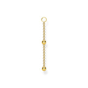 Pendentif pour boucle d'oreille unique perles or