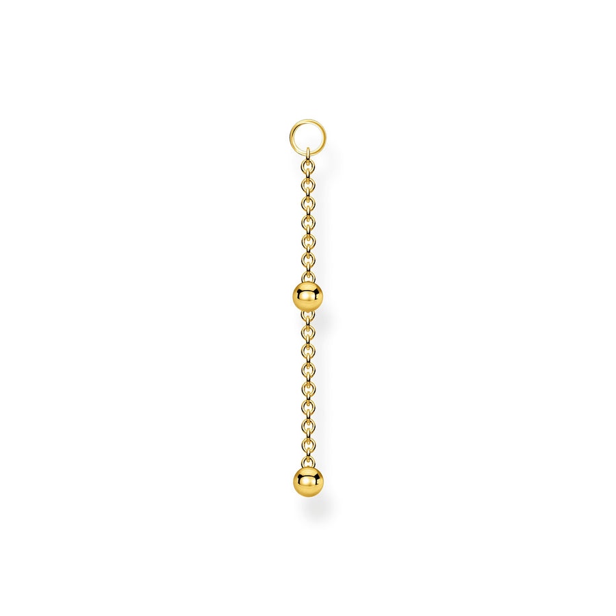 Pendentif pour boucle d'oreille unique perles or