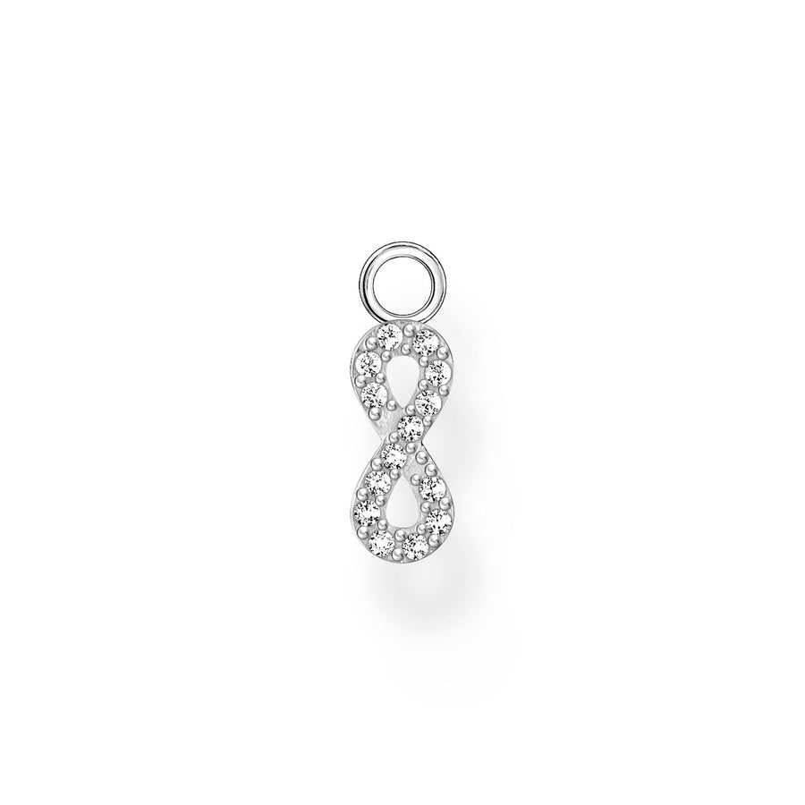 Pendentif pour boucle d'oreille unique Infinity argent
