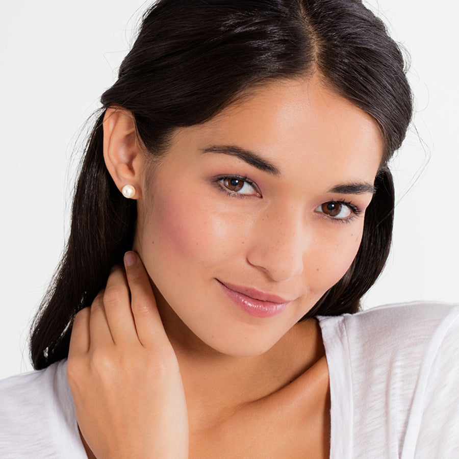 Clous d'oreilles perles grand