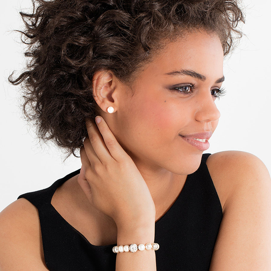 Clous d'oreilles perles grand