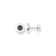 Clous d'oreilles classique pavé noir