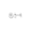 Clous d'oreilles classique pavé blanc