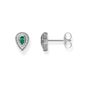 clous d'oreilles vert